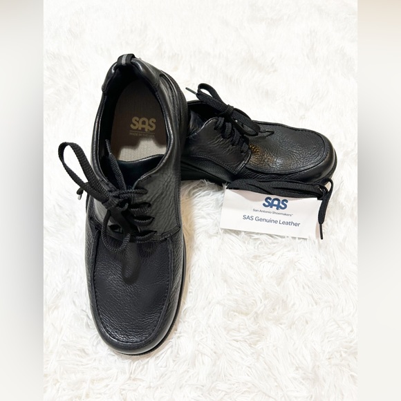SAS Shoes Sas Move Onblack Leather Orthopedic Walking Shoes Mens